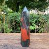 KatLin Decorative Ornaments Natural Blood Stone Obelisk Quartz Crystal Wand Point (Size : 450-500g) view 3