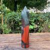 KatLin Decorative Ornaments Natural Blood Stone Obelisk Quartz Crystal Wand Point (Size : 450-500g) view 4