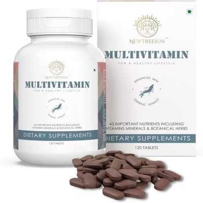 NineLife Basics Dietary Supplements for Men & Women | Multi Minerals with Ginseng Extracts & Vitamin C for Immune Support | 120 Tablets