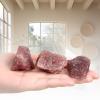 1.1lb Bulk Raw Red Strawberry Quartz Rough Crystal-Natural Red Strawberry Quartz Raw Stones Crystal for Tumbling, Cabbing, Decoration, Polishing, Wire Wrapping, Wicca & Reiki Crystal Healing view 4