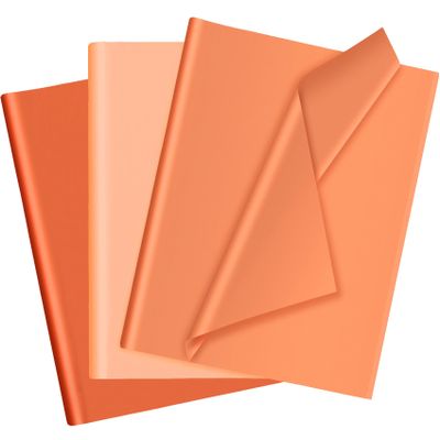 30 Sheets Orange Tissue Paper for Packaging Gift Bags Decoration, Gift Wrap Tissue Paper Bulk for Weddings Birthday DIY Project Christmas Halloween Thanksgiving Gift Wrapping Crafts Decor