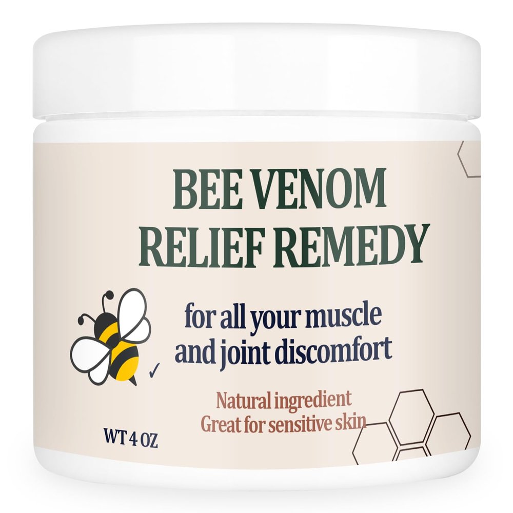 Natural Organic Bee Venom Muscle & Joint Cream, Extra Effective Muscle & Joint Care, for Neck, Hand, Feet, Knee, Muscles, Shoulder, Wrist, Elbow, Ankle, Foot Aches, Arnica, Vitamin B6