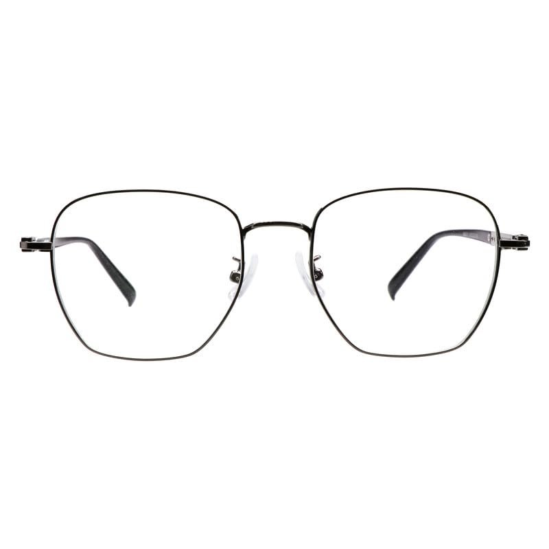 LAMBBAA Blue Light Blocking Reading Glasses Women Men Small Face Computer Fashionable Lightweight Retro Metal FrameSilver+3.50Magnification