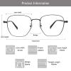 LAMBBAA Blue Light Blocking Reading Glasses Women Men Small Face Computer Fashionable Lightweight Retro Metal FrameSilver+3.50Magnification view 3