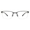 LAMBBAA Accessories for Women Men Classic Anti Blue Ray Computer Eyeglasses Fashion Metal Half Frame Clear Lens EyewearBlack+2.75Magnification view 1