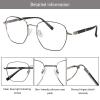 LAMBBAA Blue Light Blocking Reading Glasses Women Men Small Face Computer Fashionable Lightweight Retro Metal FrameBlack+2.75Magnification view 2