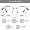 LAMBBAA Blue Light Blocking Reading Glasses Women Men Small Face Computer Fashionable Lightweight Retro Metal FrameBlack+2.75Magnification view 3