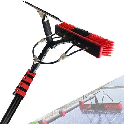 13-33 Ft Professional Washing Equipment Window Cleaning Brush,Multipurpose Window Cleaning Telescopic,Water Fed Telescopic Brush Water Fed Kit,with Hose,Spray & Squeegee,5m/16ft