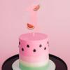 FUTNH Wooden Cake Topper For First Birthday - Pink, One Cake Topper, Watermelon Theme, 2.5 x 7.8 Inches view 3