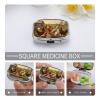 LFDSEPYM Pill Box Portable Pill Case for Pocket Chickens and Farm Travel Small Pill Organizer 2 Compartment Metal Pill Container Holder for Medicine Vitamins Fish Oil Supplements view 4
