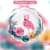 WRAPAHOLIC 25Pcs Summer Paper Plates - 7 Inch Pink Flamingo Disposable Plates Decorative Dinner Plates for Party Tableware Supplies Table Decor view 2
