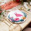 WRAPAHOLIC 25Pcs Summer Paper Plates - 7 Inch Pink Flamingo Disposable Plates Decorative Dinner Plates for Party Tableware Supplies Table Decor view 4