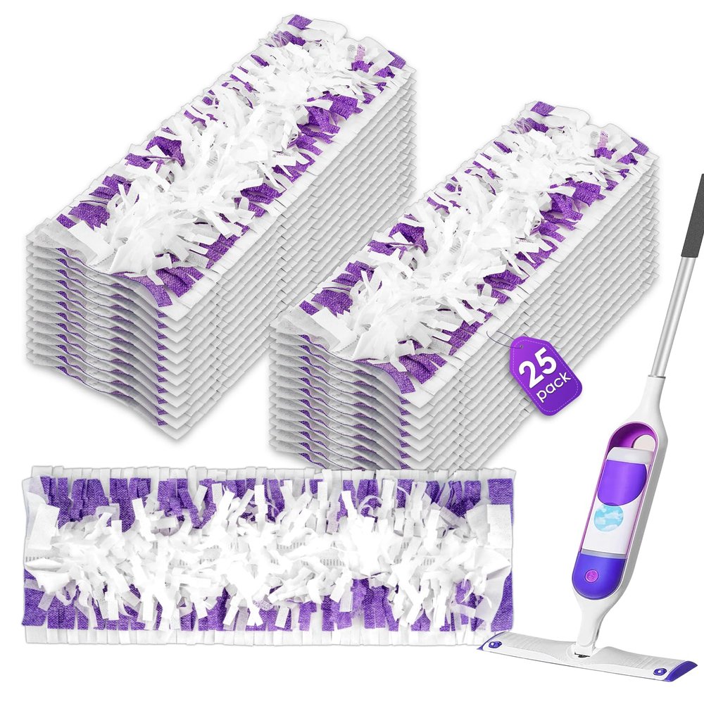 (25 Pack) Replacement Power Mop Pads for Swiffer PowerMop, Disposable PowerMop Mopping Pad Refills Compatible with Swiffer PowerMop, Multi-Surface Mop Pad Refills for Floor Cleaning