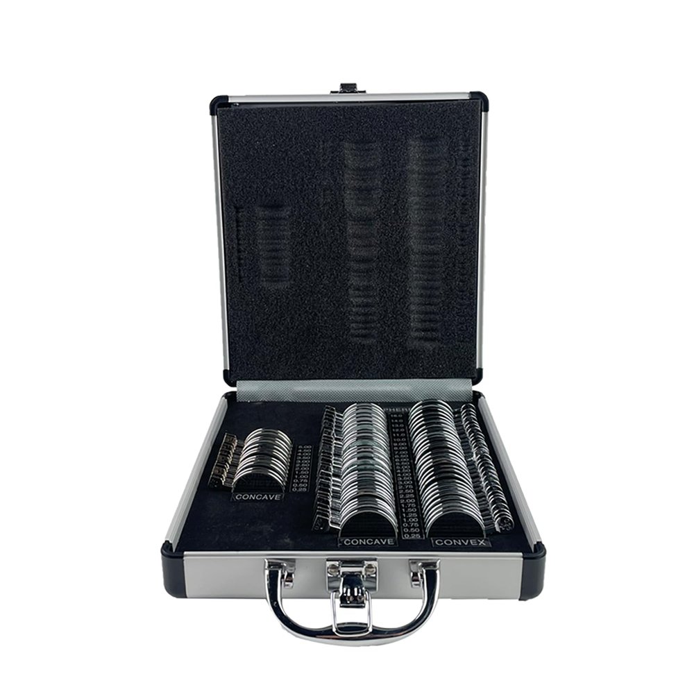 Yancheng Loudly Trial Lens Set Professional Optometry Trial Lens Set 68 Pieces with Metal Rims and Aluminum Case