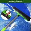 Pet Hair Removal Rubber Broom with Built in Squeegee, 3 in 1 Floor Brush for Carpet, Adjustable Handle Pet Hair Remover for Floor Dusting (Green) view 3