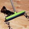 Pet Hair Removal Rubber Broom with Built in Squeegee, 3 in 1 Floor Brush for Carpet, Adjustable Handle Pet Hair Remover for Floor Dusting (Green) view 4