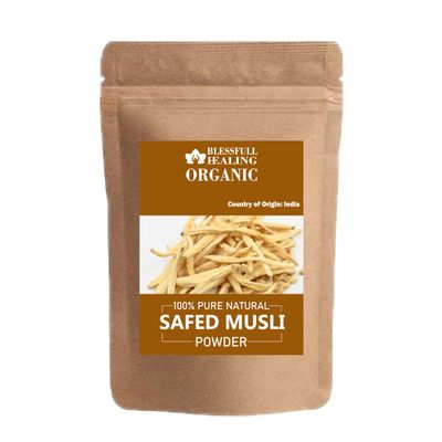 Blessfull Healing Organic Safed Musli Powder 100% Pure Natural 100 Gram / 3.52 oz
