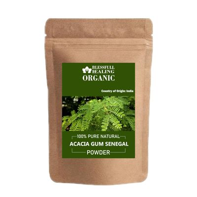 Blessfull Healing Organic Acacia Gum Senegal Powder 100% Pure Natural 100 Gram / 3.52 oz