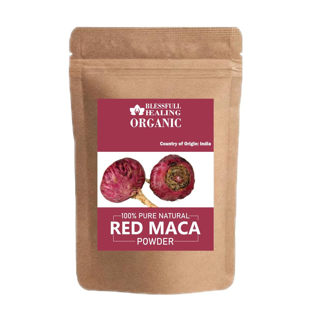Blessfull Healing Organic Red Maca Powder 100% Pure Natural 100 Gram / 3.52 oz