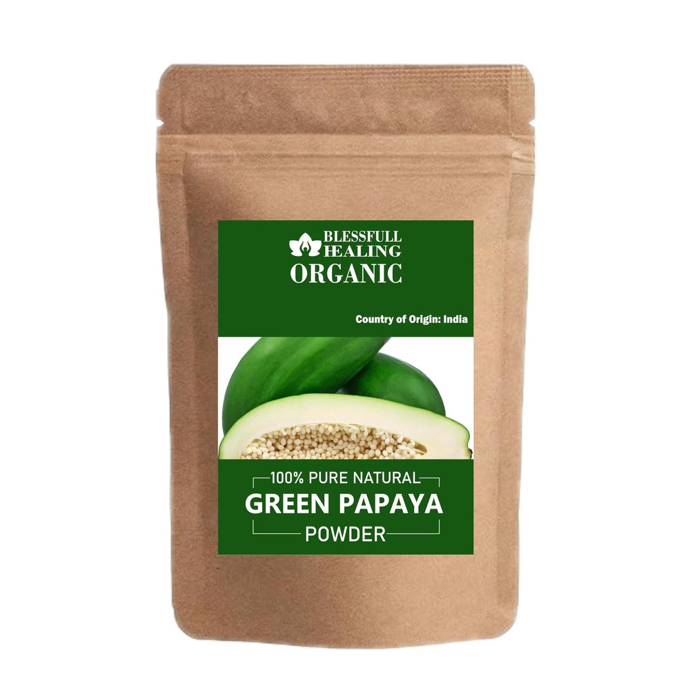 Blessfull Healing Organic Green Papaya Powder 100% Pure Natural 300 Gram / 10.58 oz