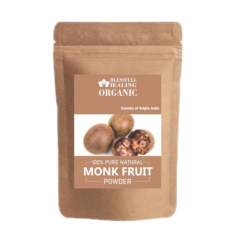 Blessfull Healing Organic Monk Fruit Powder 100% Pure Natural 100 Gram / 3.52 oz