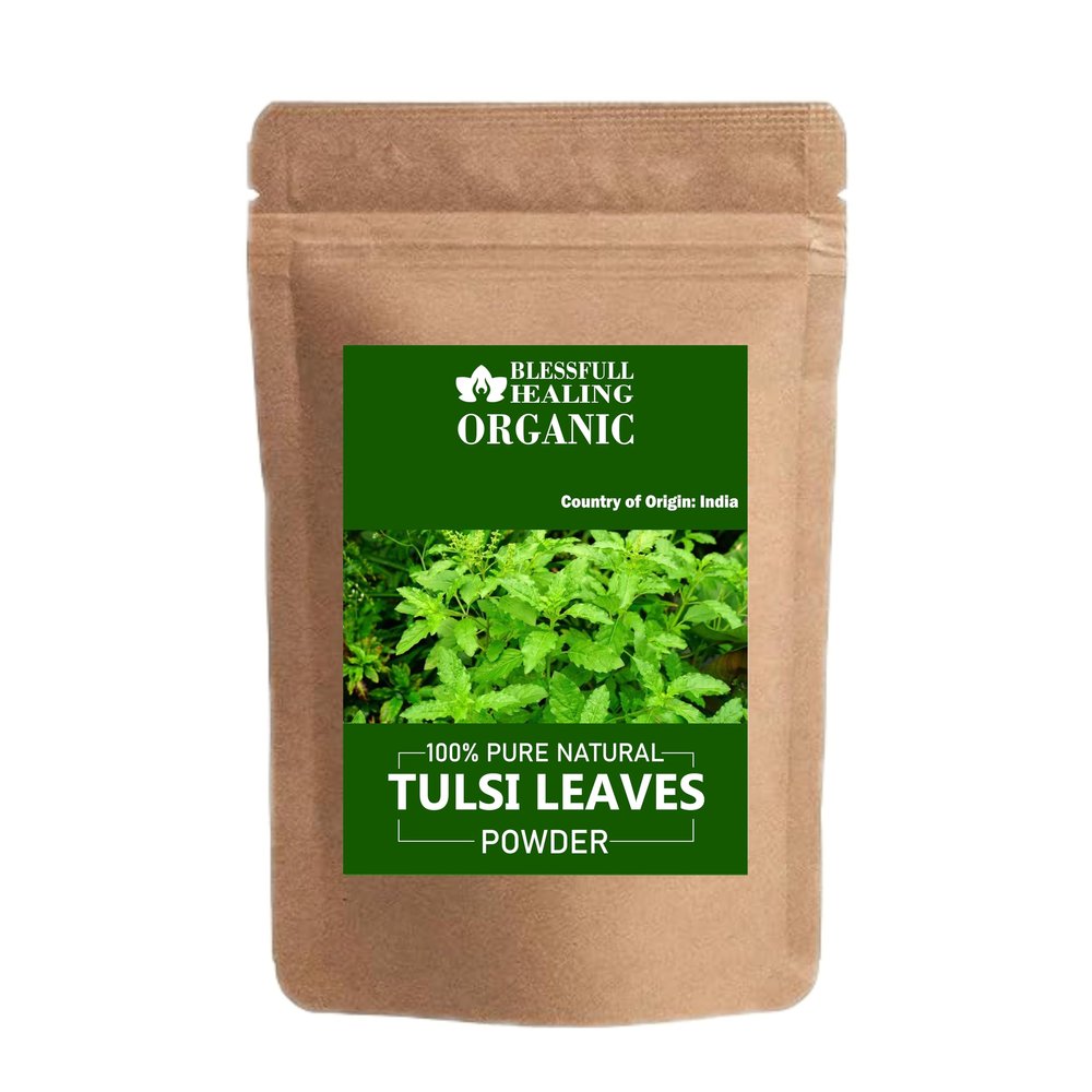 Blessfull Healing Organic Tulsi Leaves Powder 100% Pure Natural 300 Gram / 10.58 oz