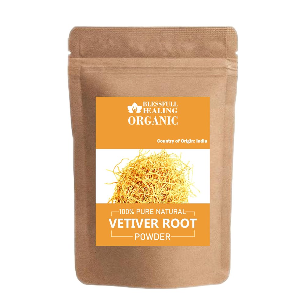 Blessfull Healing Organic Vetiver Root Powder 100% Pure Natural 100 Gram / 3.52 oz