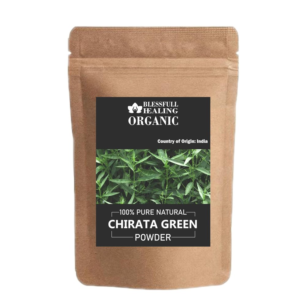 Blessfull Healing Organic Chirata Green Powder 100% Pure Natural 100 Gram / 3.52 oz