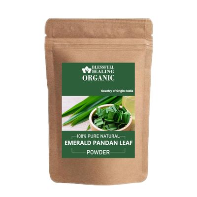 Blessfull Healing Organic Emerald Pandan Leaf Powder 100% Pure Natural 200 Gram / 7.05 oz