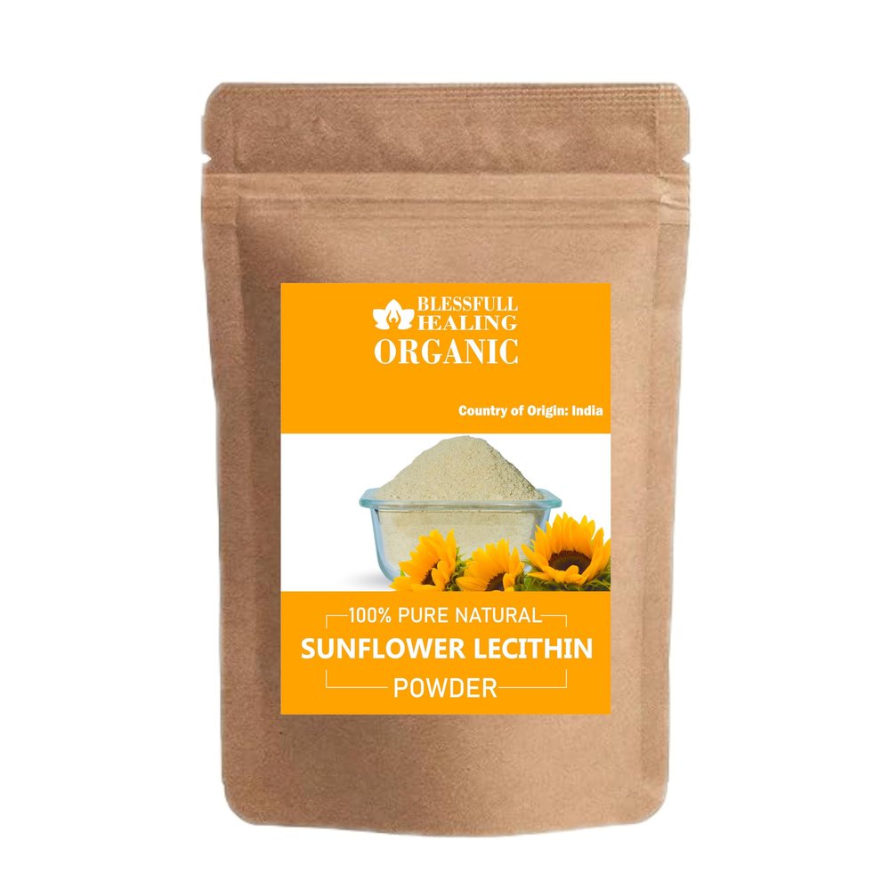 Blessfull Healing Organic Sunflower Lecithin Powder 100% Pure Natural 200 Gram / 7.05 oz