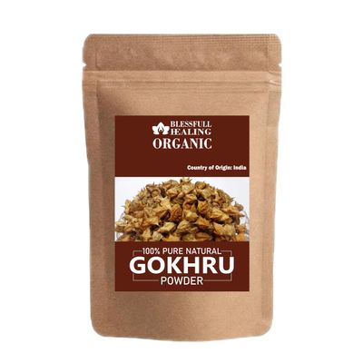 Blessfull Healing Organic Gokhru Powder 100% Pure Natural 300 Gram / 10.58 oz