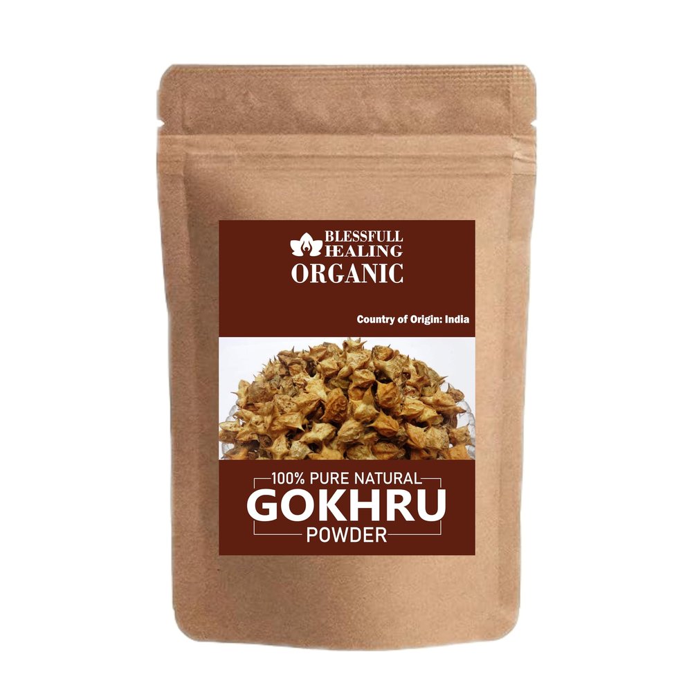Blessfull Healing Organic Gokhru Powder 100% Pure Natural 300 Gram / 10.58 oz