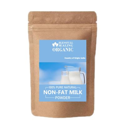 Blessfull Healing Organic Non-Fat Milk Powder 100% Pure Natural 200 Gram / 7.05 oz