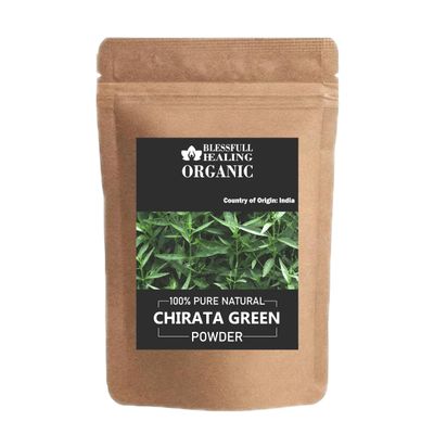 Blessfull Healing Organic Chirata Green Powder 100% Pure Natural 200 Gram / 7.05 oz