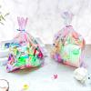 Cherodada 8x11 Inch Iridescent Cellophane Bags, with Twist Ties, Treat Bags for Candy Cookie Goodie Chocolates, And Popcorn view 3