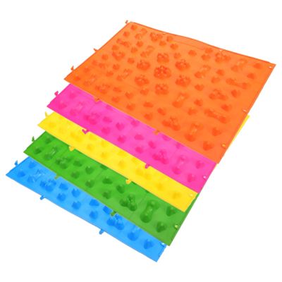 POPETPOP 5pcs Foot Acupressure Mat Spike Design Reflexology Pad for Foot Care and Massage Ergonomic Cushion for Team Building Activities Relief Multiple Colors