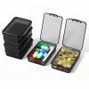 6 PCS Small Pill Box, Tiny Pill Case,Mini Clear Plastic Storage Containers Cute Travel Pill Organizer Case Portable for Pocket Purse Briefcase (Black) view 1