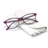 HAITONGCR Lightweight Ladies' Square-Frame Blue Light Blocking Reading Glasses for Women Purple 3.5 R1107 view 1