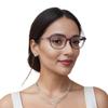 HAITONGCR Lightweight Ladies' Square-Frame Blue Light Blocking Reading Glasses for Women Purple 3.5 R1107 view 2