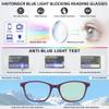 HAITONGCR Lightweight Ladies' Square-Frame Blue Light Blocking Reading Glasses for Women Purple 3.5 R1107 view 4