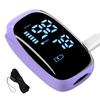 Manhero Fingertip Pulse Oximeter, Rechargeable Pulse Oximeter, High Definition Oxygen Monitor Fingertip, Fast and Accurate Oxymeter Includes Bag Lanyard (Purple) view 1