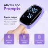Manhero Fingertip Pulse Oximeter, Rechargeable Pulse Oximeter, High Definition Oxygen Monitor Fingertip, Fast and Accurate Oxymeter Includes Bag Lanyard (Purple) view 3