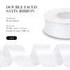 1 Inch Double Faced White Satin Ribbon, 25 Yards Solid Silk Fabric Ribbons Perfect for Floral Bouquet Christmas Bows Gift Wrapping, Hair Accessories, Wedding Party Decoration, DIY Crafts view 2