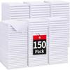 HOMERHYME White Microfiber Cleaning Cloth, 150 Pack Shop Towels All-Purpose Cleaning Rags, Bulk Lint-Free Washcloth Reusable Microfiber Towels for Cars Mechanic Garage & Housekeeping 11.5"*11.5" view 1