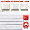 HOMERHYME White Microfiber Cleaning Cloth, 150 Pack Shop Towels All-Purpose Cleaning Rags, Bulk Lint-Free Washcloth Reusable Microfiber Towels for Cars Mechanic Garage & Housekeeping 11.5"*11.5" view 2