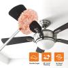 Ceiling Fan Cleaner Duster Reusable Microfiber Ceiling Fan Blade Cleaner Removable Duster with Extension Pole Adjusts 13 to 49.7 Inch for Cleaning Walls Furniture Door Window Top (Orange White) view 2