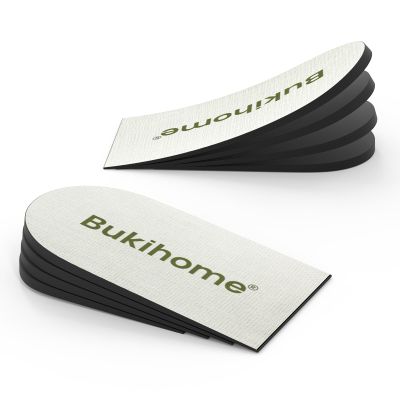 Adjustable Heel Lift Inserts for Shoes - Bukihome Orthopedic Shoe Lift for Uneven Legs 4 Layers Height Increase Insole for Heel Pain,Heel Spur,Achilles Tendonitis(White,Large,Pack of 2)