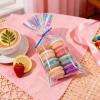 Cherodada 4x10 Inch Iridescent Cellophane Bags, with Twist Ties, Treat Bags for Candy Cookie Goodie Chocolates, And Popcorn view 2