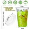 Artpreti 25 Sets 20 oz Clear Plastic Cups with Lids and STRAWS, Disposable Cups for Iced Coffee, Smoothie, Milkshake, Cold Drinks view 2