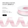3/8 Inch Double Faced Pink Satin Ribbon, 25 Yards Solid Silk Fabric Ribbons Perfect for Floral Bouquet Christmas Bows Gift Wrapping, Hair Accessories, Wedding Party Decoration, DIY Crafts view 2
